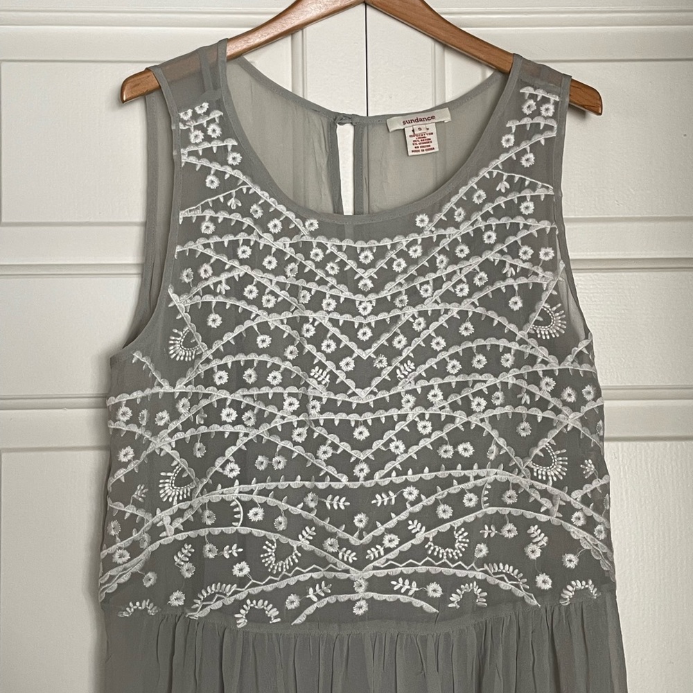 NWOT Sundance Sheer Embroidered Sundress